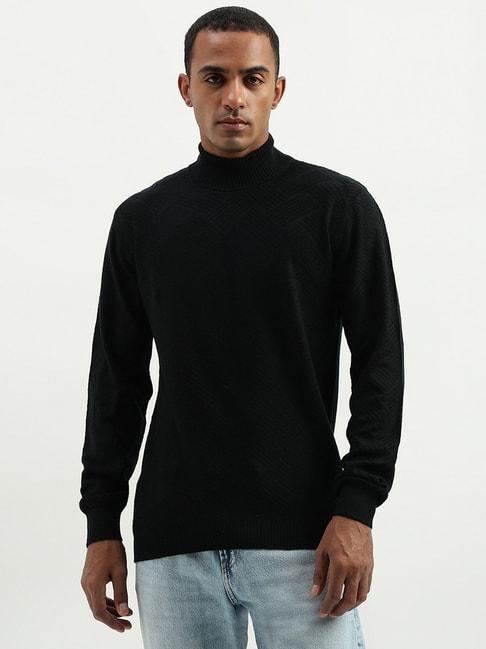 united-colors-of-benetton-black-regular-fit-textured-sweater