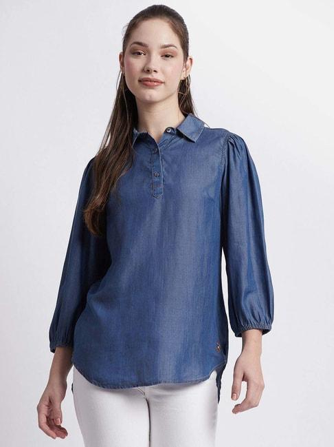 beverly-hills-polo-club-blue-3/4th-sleeves-tunic