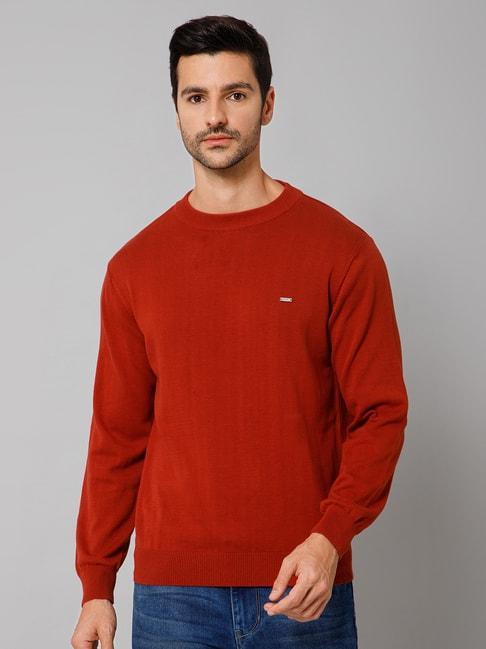 Cantabil Maroon Regular Fit Sweater