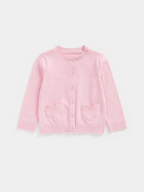 Mothercare Kids Baby Pink Applique Full Sleeves Cardigan