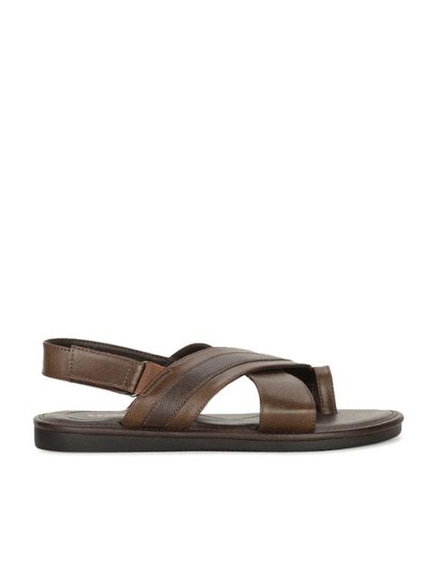 Bata Men's Brown Back Strap Sandals