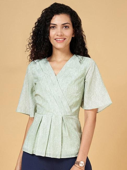 annabelle-by-pantaloons-green-printed-top