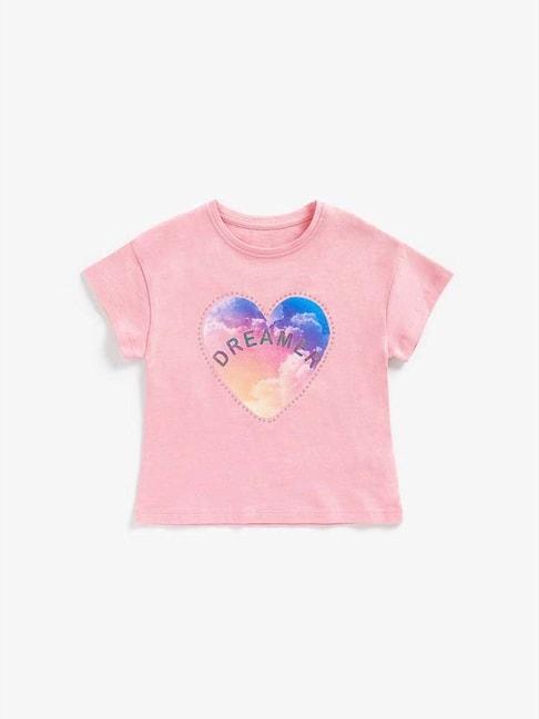 Mothercare Kids Pink Cotton Printed Top