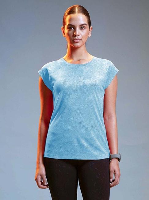lyra-turquoise-self-pattern-sports-t-shirt