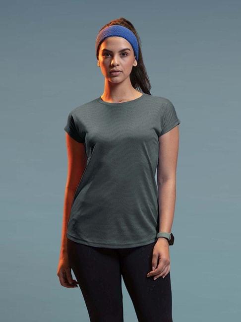 Lyra Grey Self Pattern Sports T-Shirt