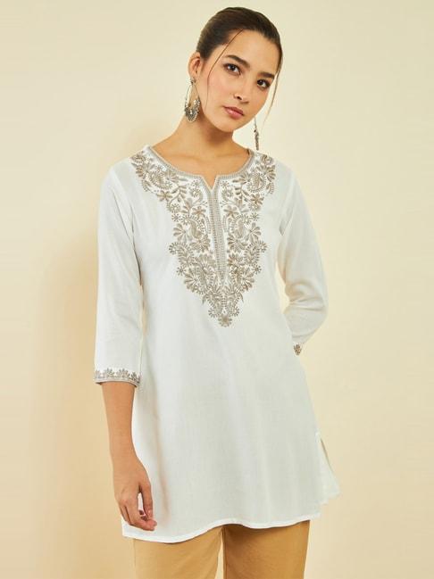 soch-off-white-embroidered-tunic