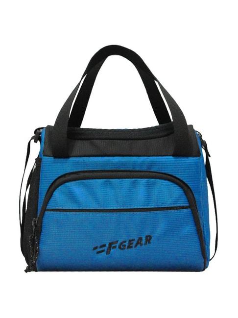 F Gear Yolo Aqua Blue & Black Medium Lunch Bag