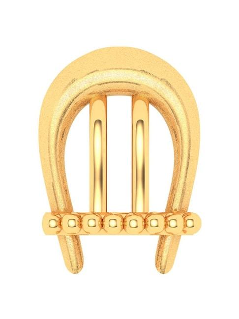 P.C. Chandra Jewellers 18k Gold Bamboo Kulo Shaped Unique Nosepin