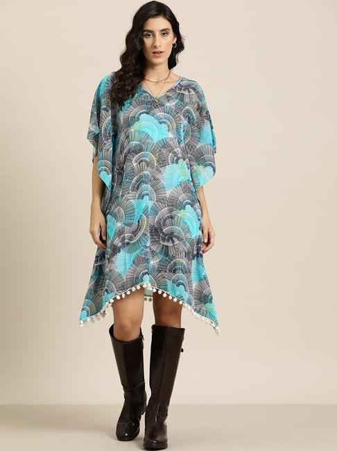 qurvii-turquoise-printed-kaftan-dress