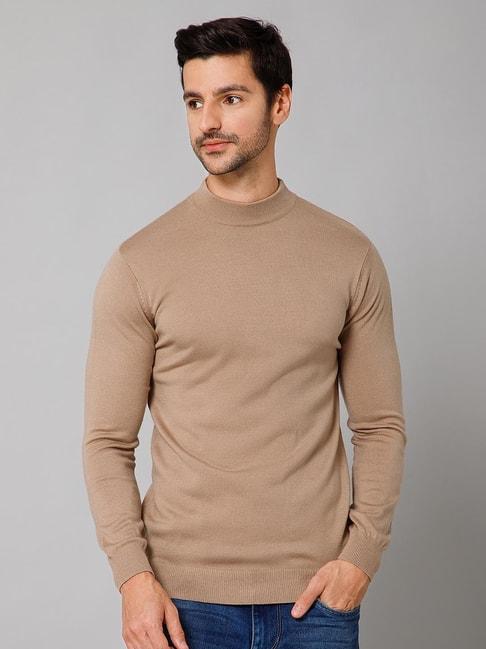 Cantabil Beige Regular Fit Sweater