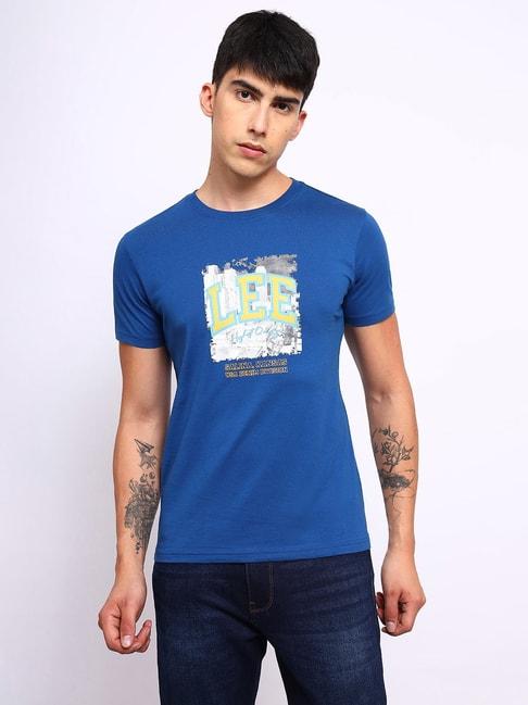 lee-royal-blue-slim-fit-graphic-print-crew-t-shirt
