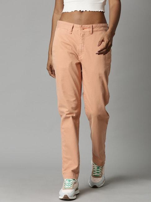 breakbounce-sand-brown-slim-fit-mid-rise-trousers