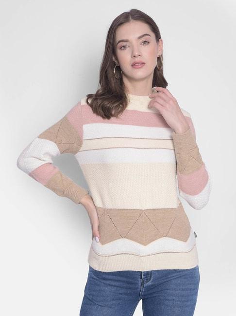Crimsoune Club Multicolor Striped Sweater