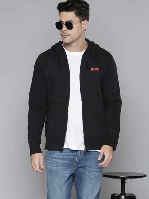 levi's-black-cotton-regular-fit-logo-printed-hooded-sweatshirt