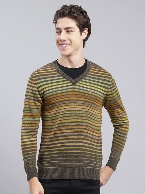 Monte Carlo Multicolor Regular Fit Striped Sweater