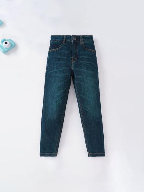 Ed-a-Mamma Kids Blue Solid  Jeans