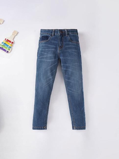 Ed-a-Mamma Kids Blue Solid  Jeans