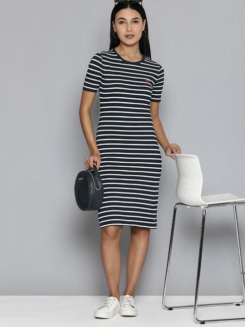 levi's-black-cotton-striped-t-shirt-dress
