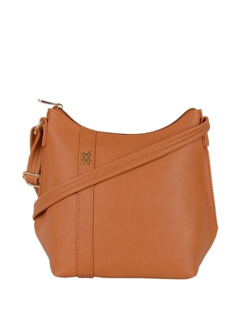 Baggit Light Orange Solid Small Sling Handbag