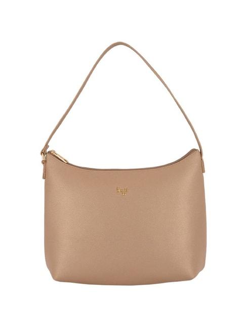 baggit-golden-solid-medium-hobo-handbag