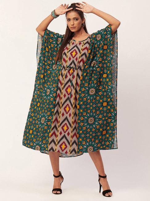 moomaya-multicolor-printed-kaftan-dress