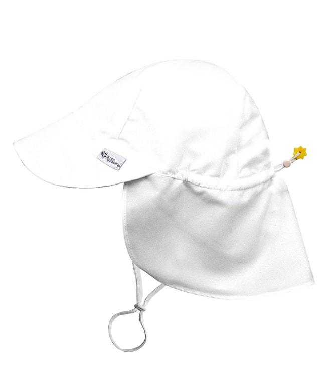 Green Sprouts Kids White Sun Protection Flap Hat (0-6m)