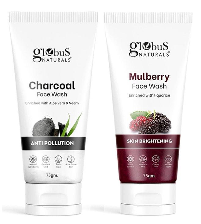 Globus Naturals Charcoal & Mulberry Face Wash Combo