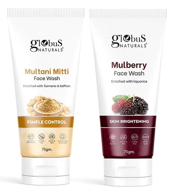 Globus Naturals Multani Mitti & Mulberry Face Wash Combo