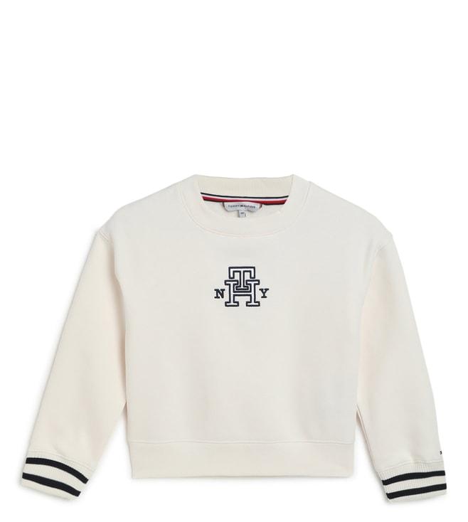 Tommy Hilfiger Kids Ancient White Logo Regular Fit Sweatshirt