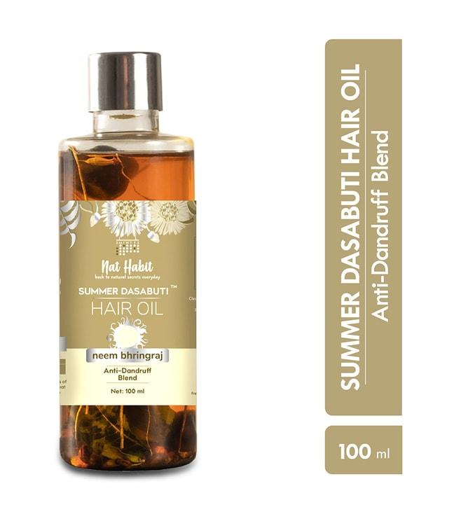 nat-habit-neem-bhringraj-anti-dandruff-summer-dasabuti-hair-oil---100-ml