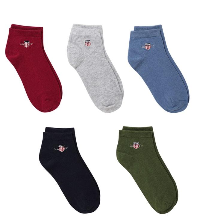 Gant Kids Multi Logo Ankle Length Socks - Pack of 5 (12-13Y)