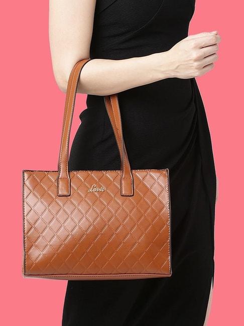 Lavie Rex Tan Solid Medium Shoulder Handbag