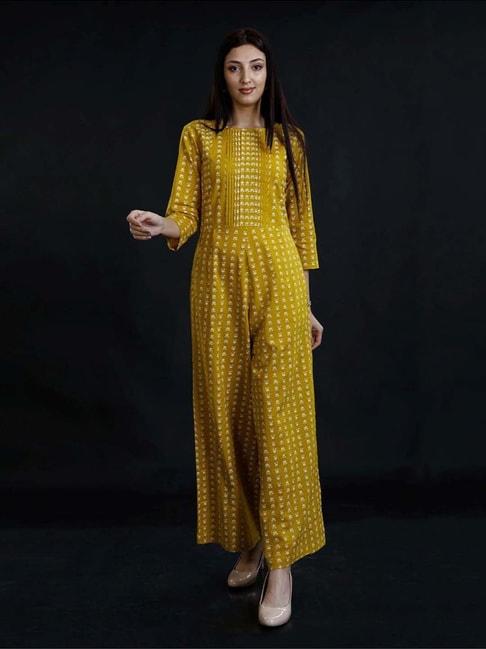 fabnest-green-discharge-print-cotton-jumpsuit-with-pintucks-at-home-yoke