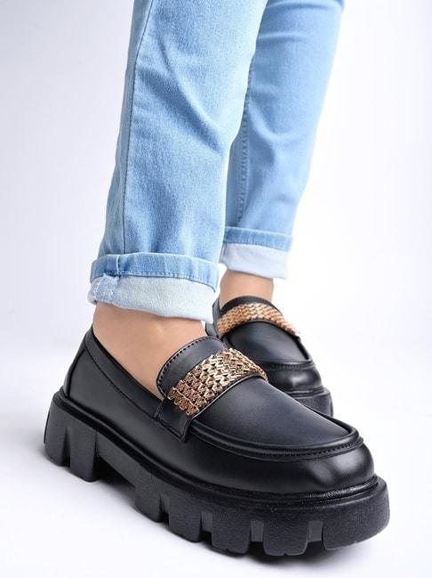 shoetopia-women's-black-casual-loafers