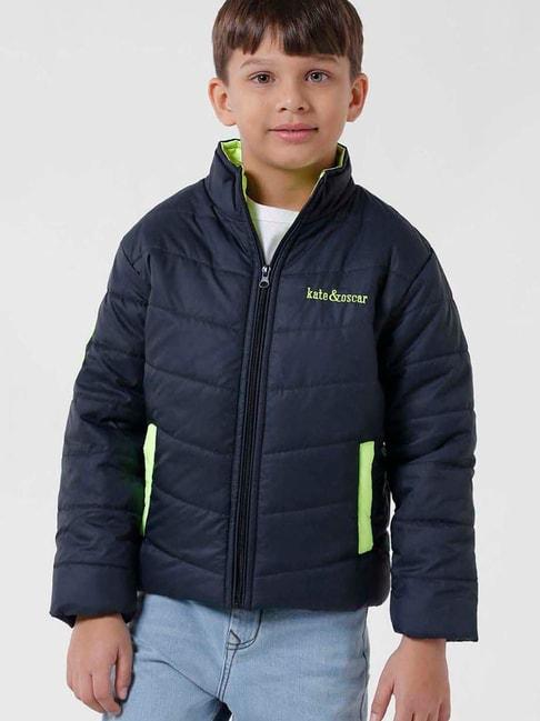 Kate & Oscar Kids Navy Quilted Full Sleeves Jacket