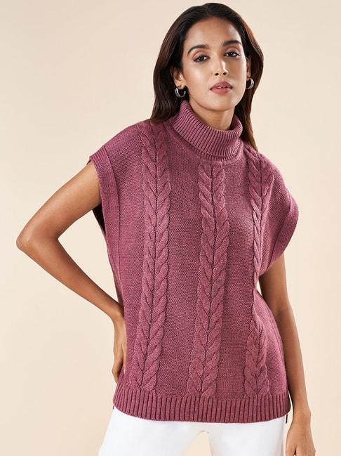 akkriti-by-pantaloons-purple-crochet-pattern-sweater