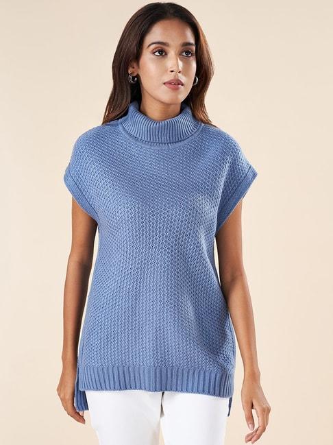 akkriti-by-pantaloons-blue-self-pattern-sweater