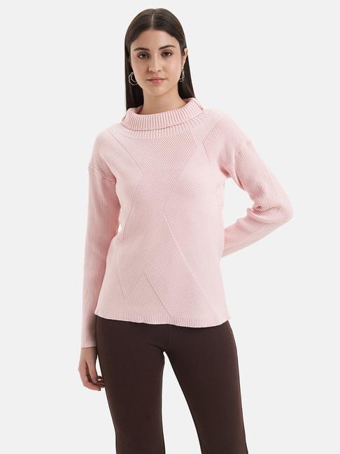 Kazo Pink Cable Knit Pullover