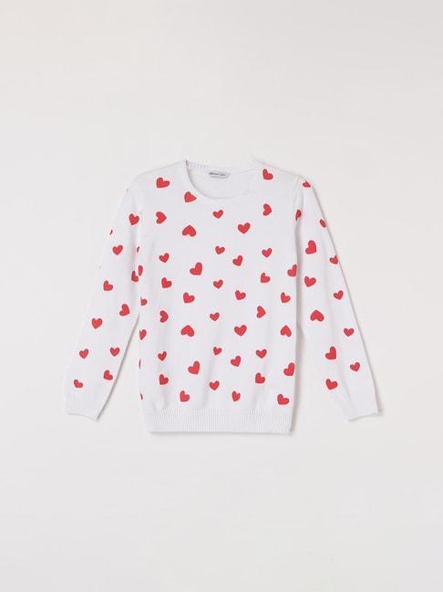 fame-forever-by-lifestyle-kids-off-white-&-red-cotton-printed-full-sleeves-sweater