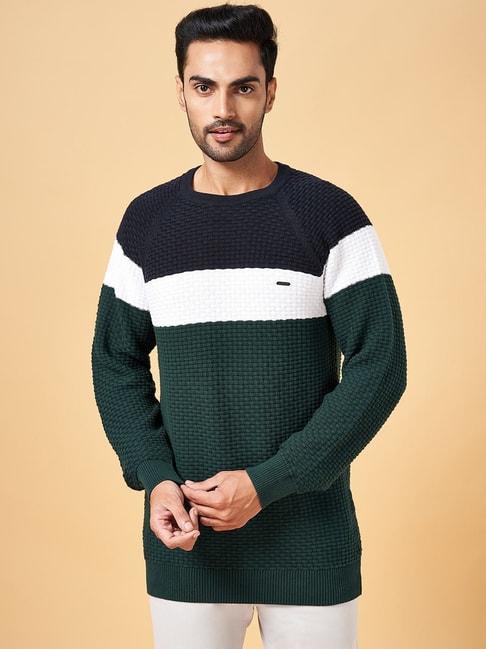 byford-by-pantaloons-multicolored-cotton-slim-fit-colour-block-sweater