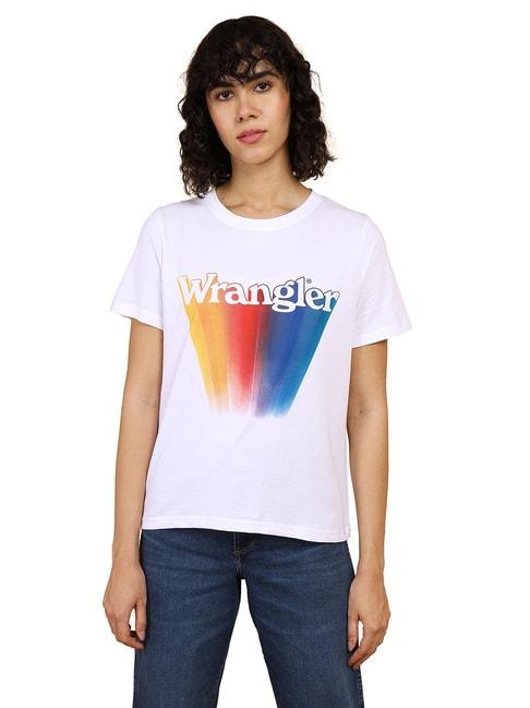Wrangler White Printed T-Shirt