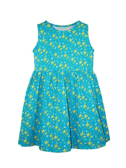 kiddopanti-kids-blue-floral-print-dress