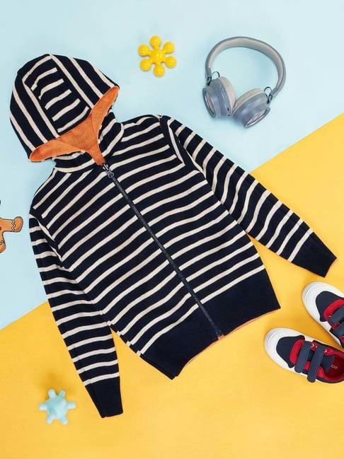 pantaloons-junior-navy-striped-full-sleeves-sweater
