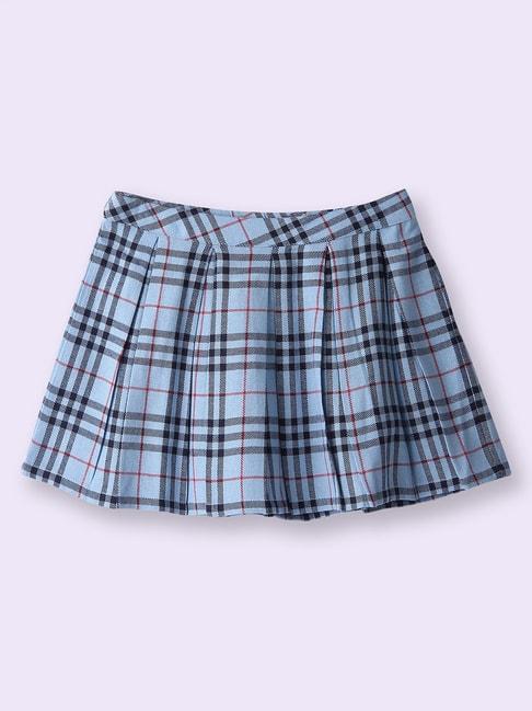 Beebay Kids Blue Checks Skirt