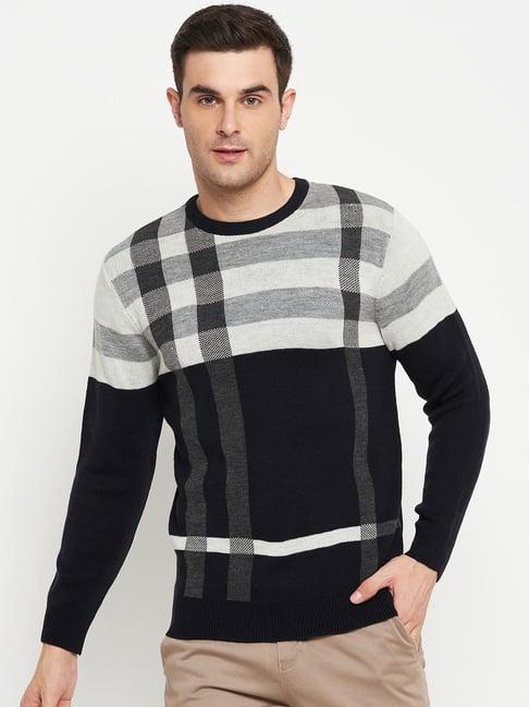cantabil-navy-regular-fit-checks-sweater