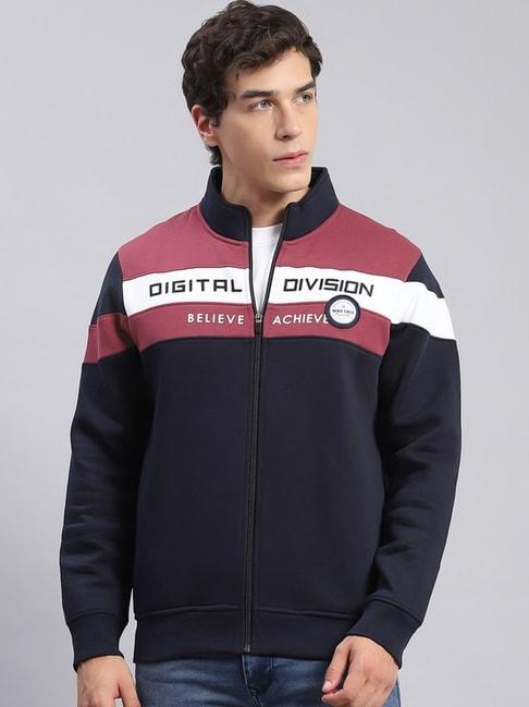monte-carlo-navy-regular-fit-colour-block-sweatshirt