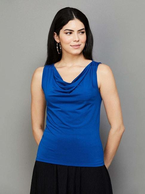 code-by-lifestyle-blue-regular-fit-top
