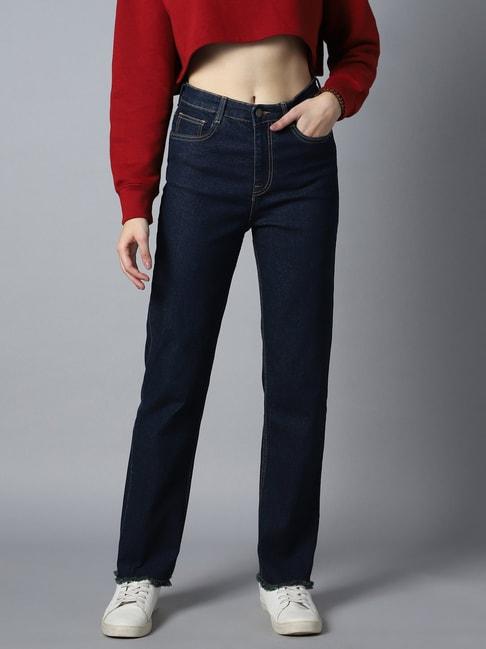 high-star-dark-blue-cotton-straight-fit-mid-rise-jeans