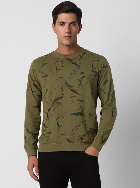 peter-england-jeans-green-cotton-regular-fit-printed-sweatshirt