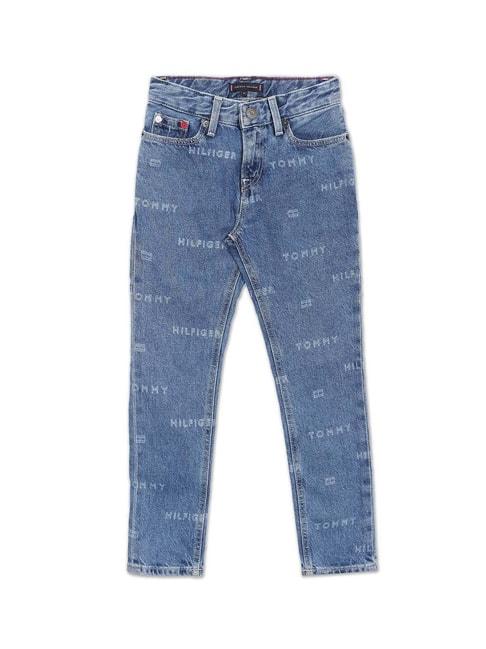 Tommy Hilfiger Kids Indigo Cotton Printed Jeans